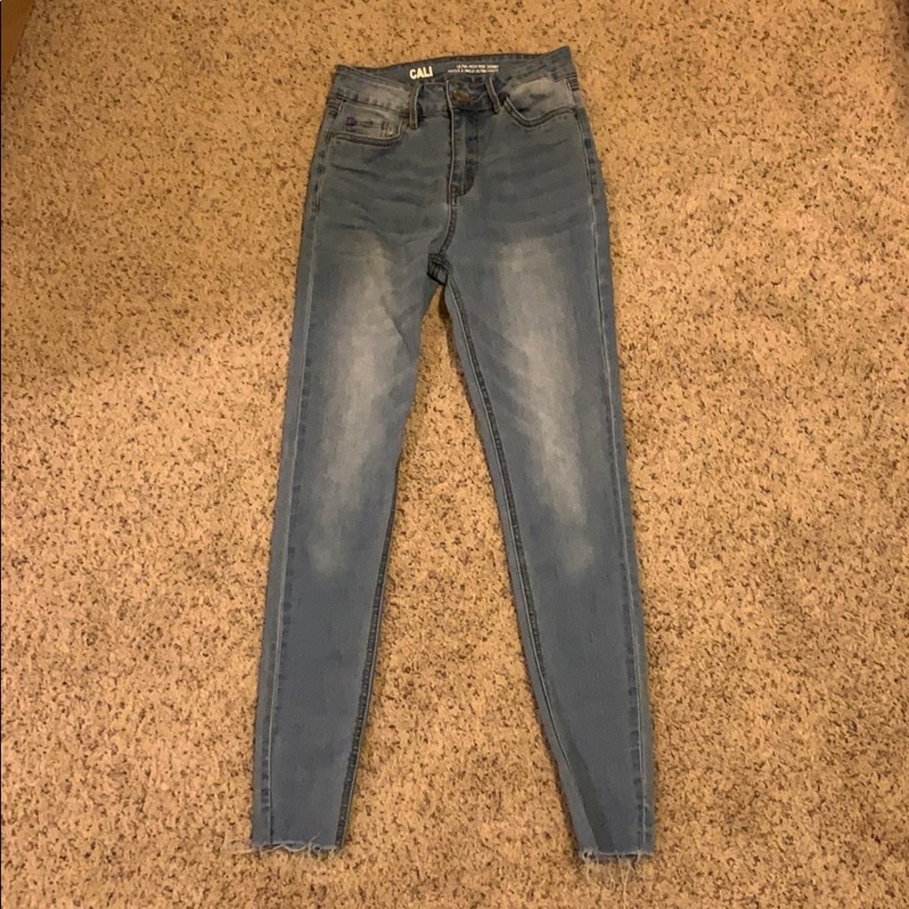 High rise skinny jeans